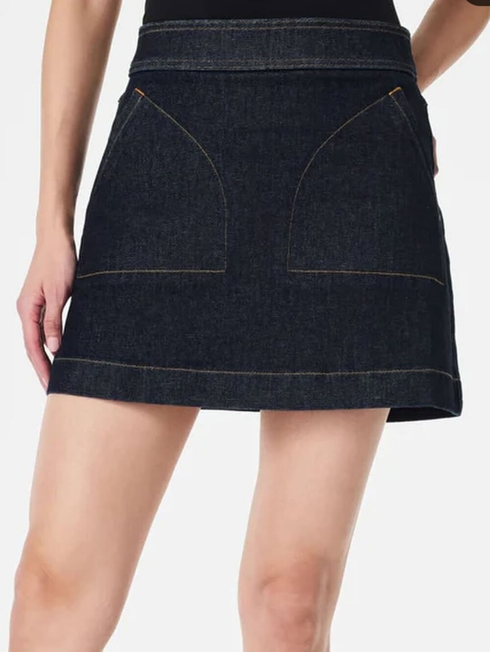 Spanx Denim Skirt Skort With Built In Shorts
